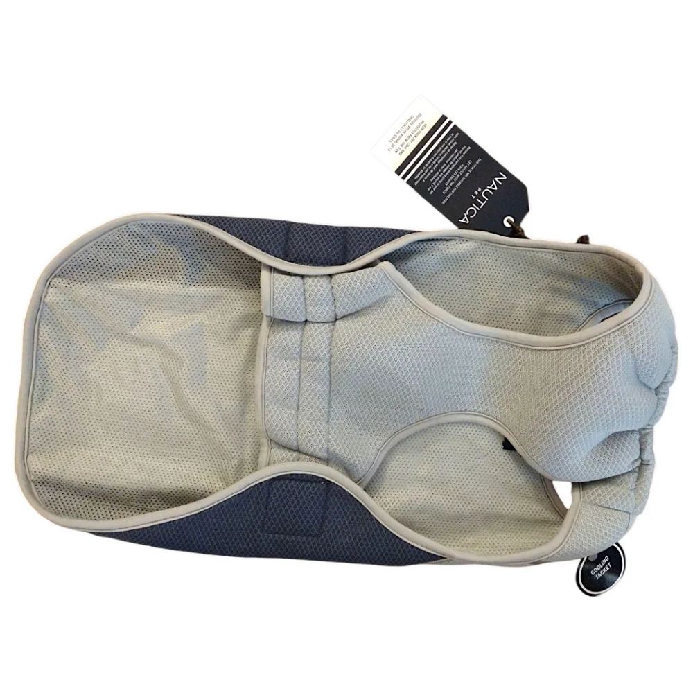 NAUTICA PET Dog Cooling Jacket, Size Large, Grey & Navy NWT